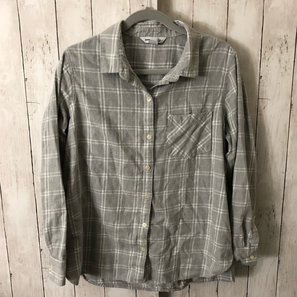 Grey and White flannel XL